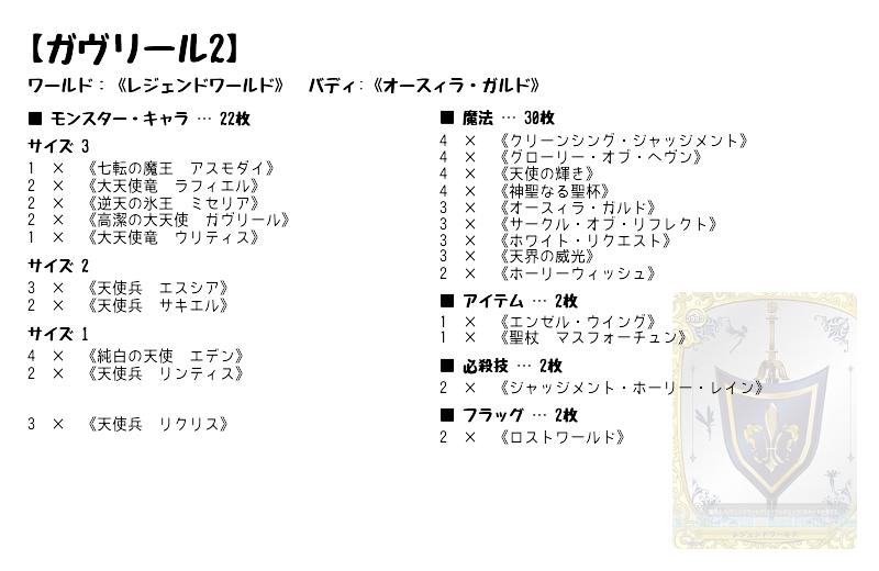 ガヴリール2】(レジェンドワールド) バディファイトデッキレシピ | トレカネット